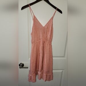 Pink Polka Dot Sleeveless Dress